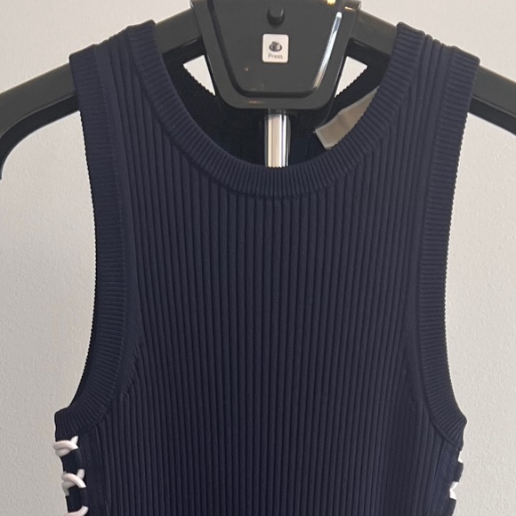 Michael Kors Ribbed Stretch Viscose Lace-up Dress Size XS - Picture 7 of 7